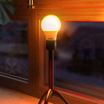 Create an inviting ambiance with the A19 Amber Light Bulb to match any mood for your indoor space.